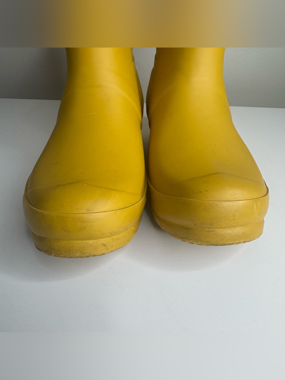 HUNTER Original Women's Short Matte Mustard Yellow Rain Boots Size 7 US - Picture 4 of 15